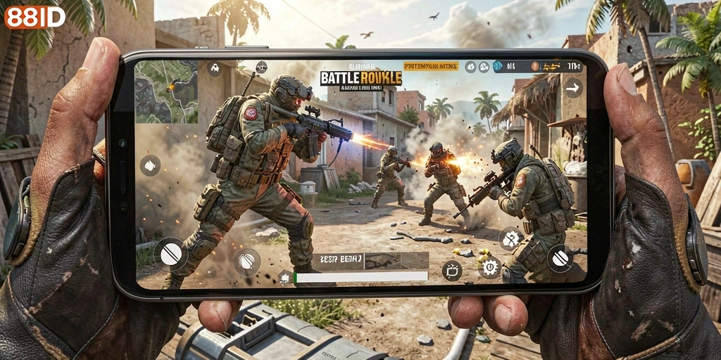 Screenshot gameplay 88ID yang menunjukkan pertempuran seru dan intens.