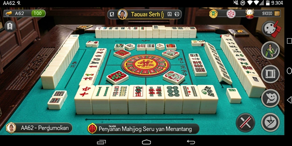 Gameplay seru AA62 yang menyajikan tantangan Mahjong.