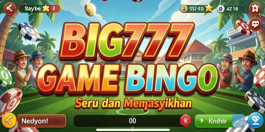 Screenshot utama BIG777 menampilkan gameplay Bingo yang seru.
