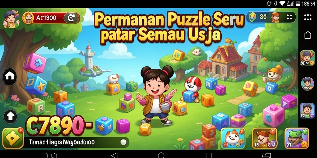 Tangkapan layar utama C7890 menampilkan gameplay Puzzle yang menantang dan menarik.