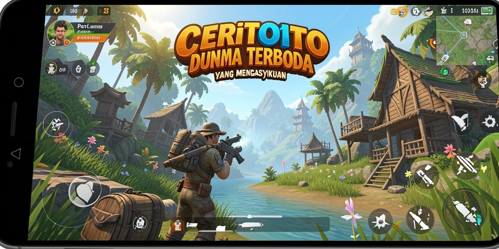 Screenshot utama CERITOTO yang menampilkan eksplorasi dunia terbuka.