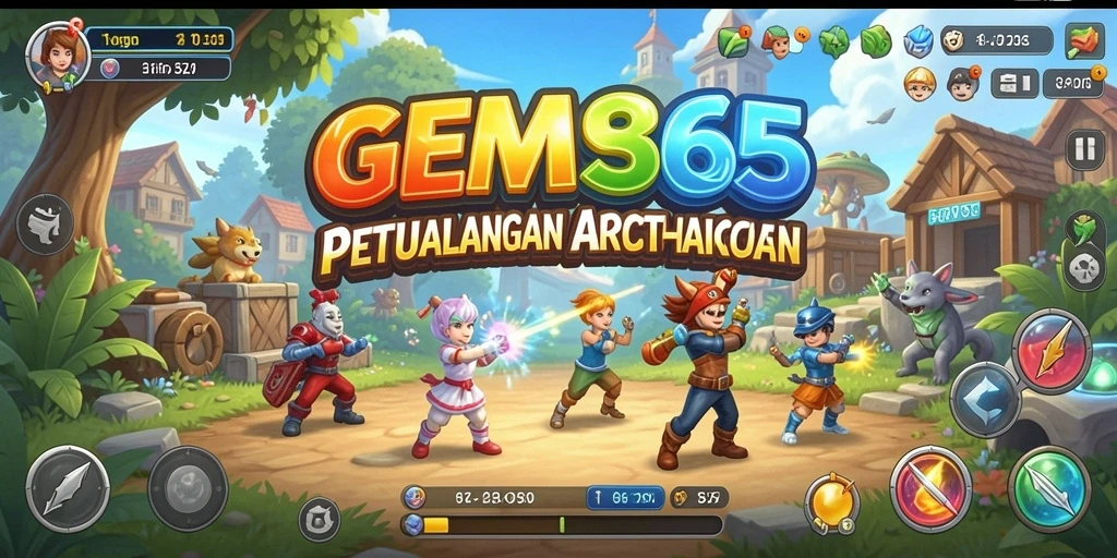 Tampilan gameplay seru dan tantangan menarik di GEMS365.