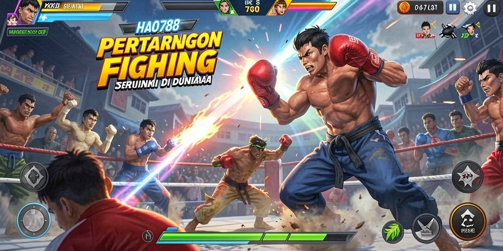 Screenshot gameplay HAO788 menunjukkan aksi pertarungan yang dinamis dan seru.