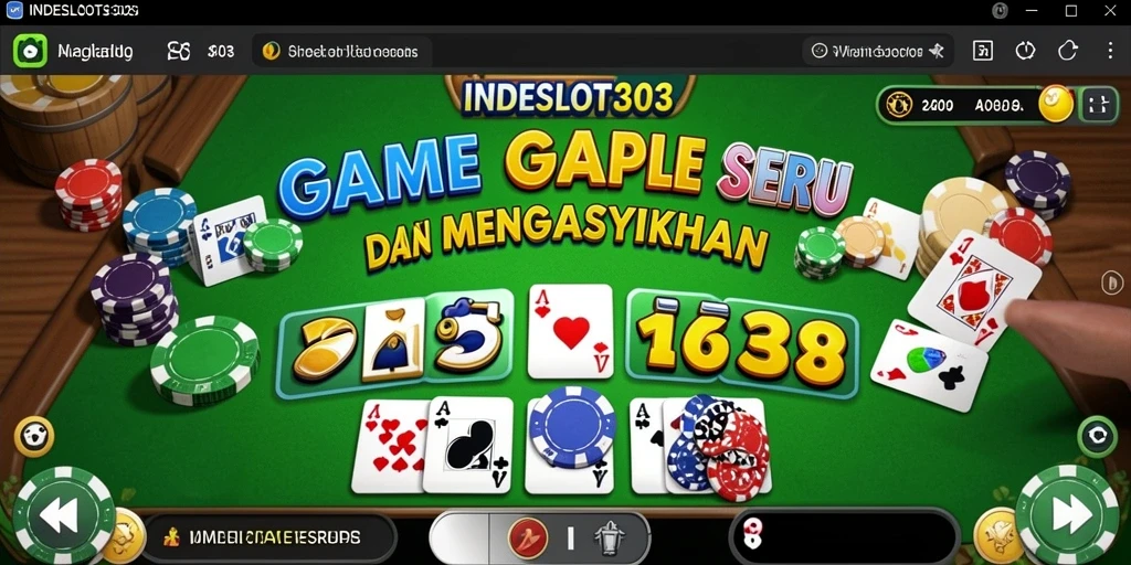 Screenshot gameplay INDESLOT303 menampilkan keseruan bermain Gaple.