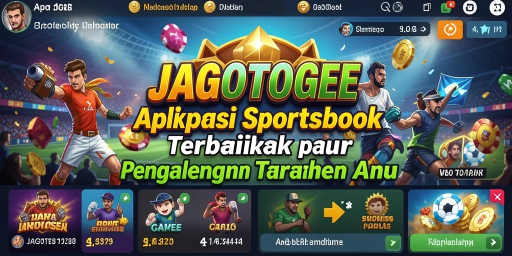 Tampilan aplikasi JAGOTOGEL yang menampilkan taruhan olahraga secara langsung.