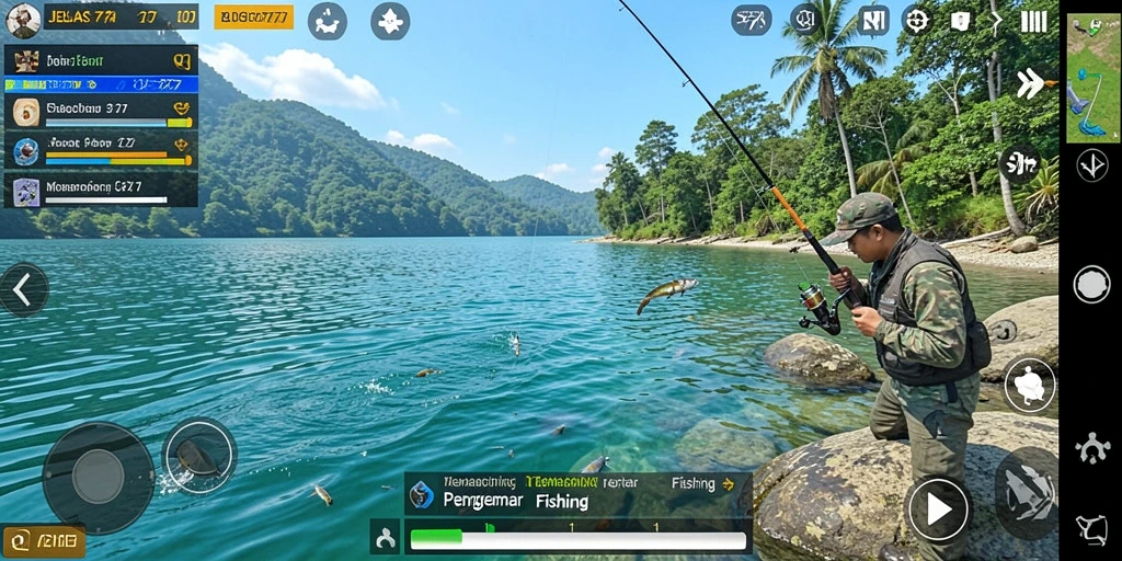 Screenshot game JELAS777 menampilkan aksi memancing yang seru dan grafis menawan.