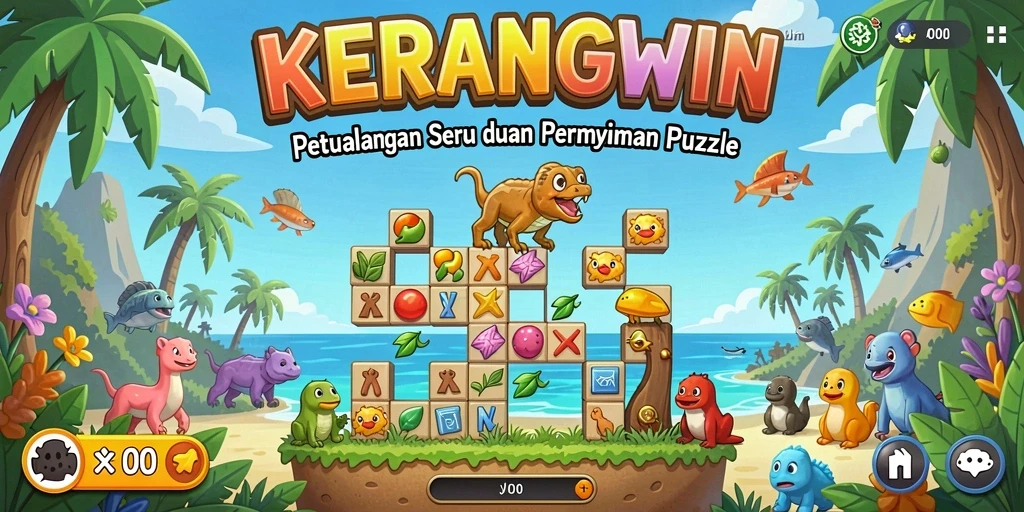 Screenshot KERANGWIN menampilkan gameplay Puzzle yang seru dan menantang.