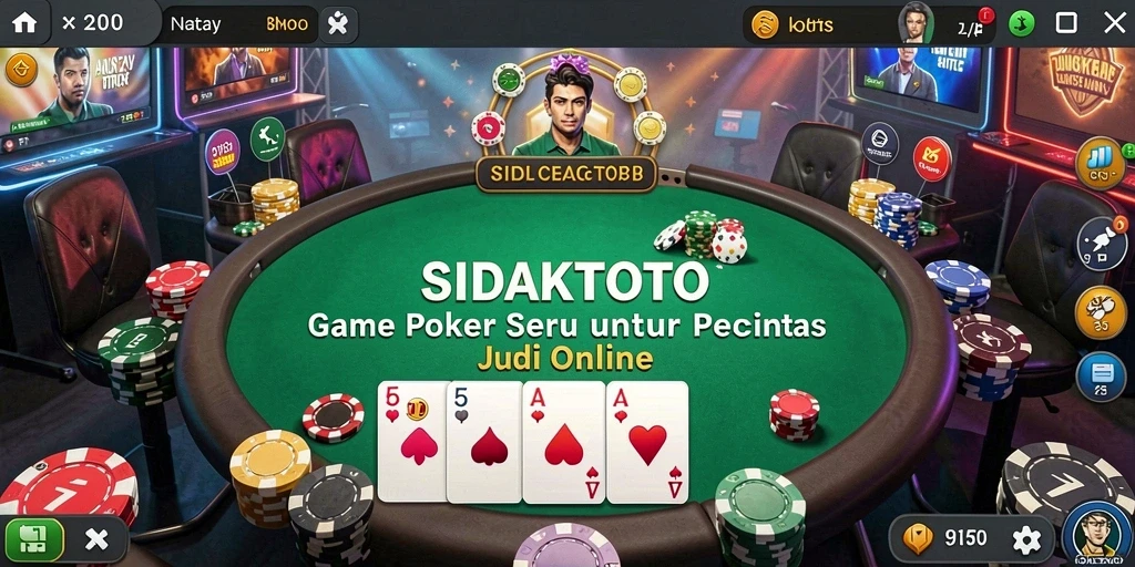Tampilan gameplay Poker yang seru dan menarik di SIDAKTOTO.