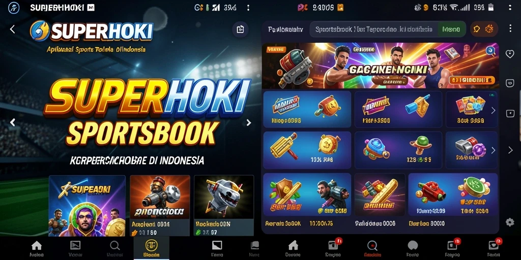 Tampilan gameplay Sportsbook SUPERHOKI yang memukau.