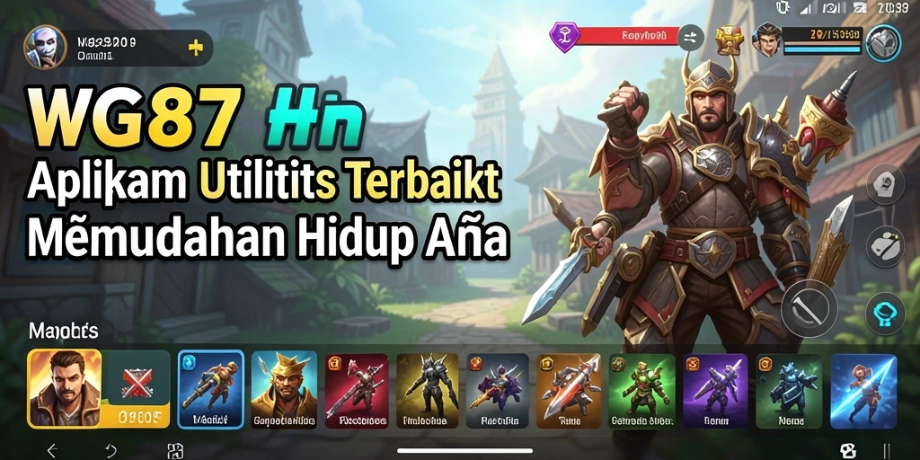 Tangkapan layar utama WG87 menunjukkan fitur utilitas yang mudah digunakan.